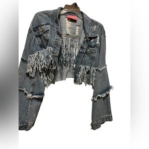 Denim crop jacket